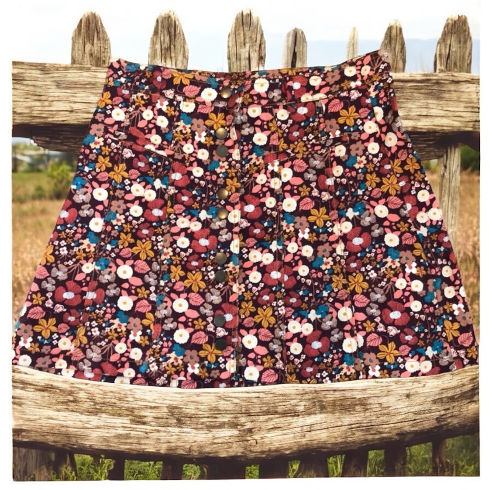 Zara Trafaluc Floral Printed Mini Skirt
